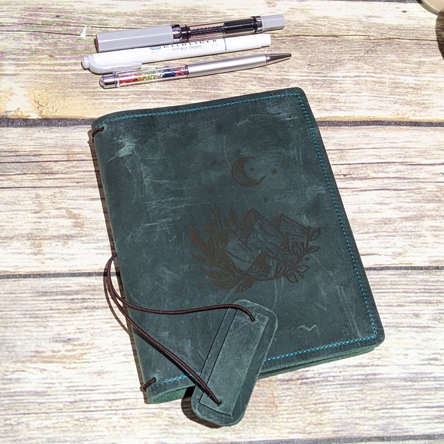 The Mountain B6 sized Traveler's Notebook Leather Cover Ready to Ship