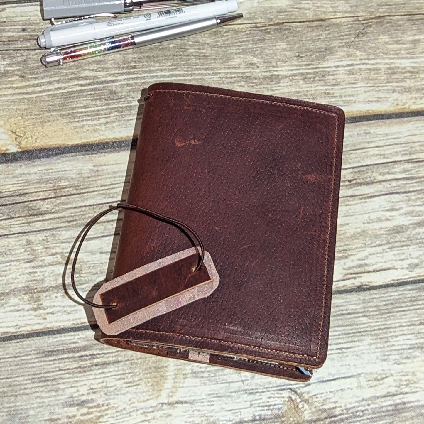 Maroon A6 Sized Leather Traveler's Notebook Cover